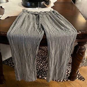 Jolt Black and White Striped Wide Leg Pants